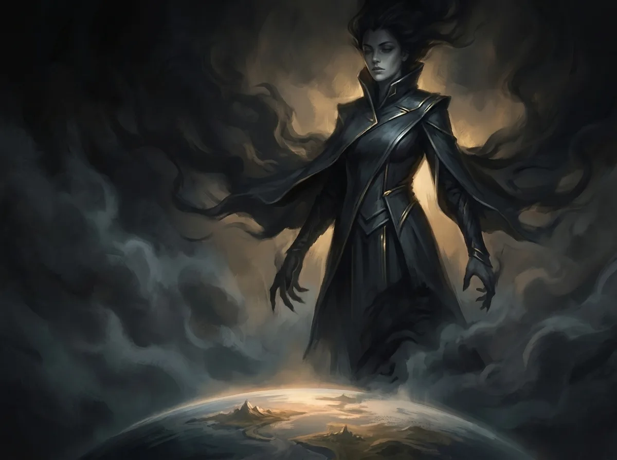 The Architect watches over Ellaris in world concept art